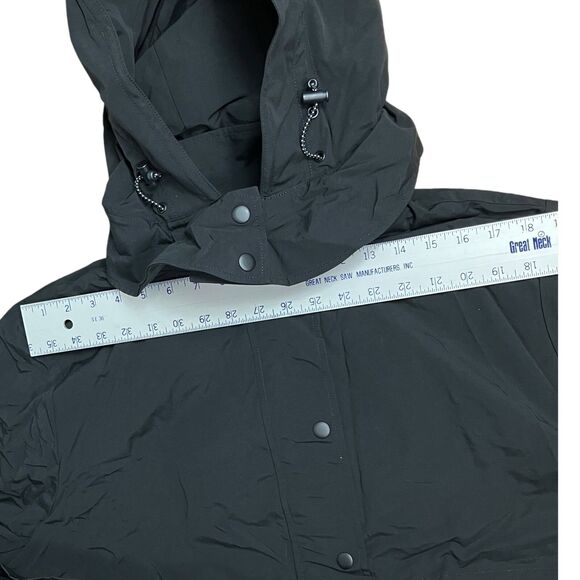 J Crew Rain Jacket XXL Tall Perfect Black Hooded Water Resistant Travel - Picture 7 of 16
